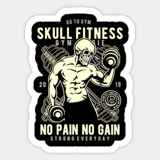 Skull Fitness Sticker